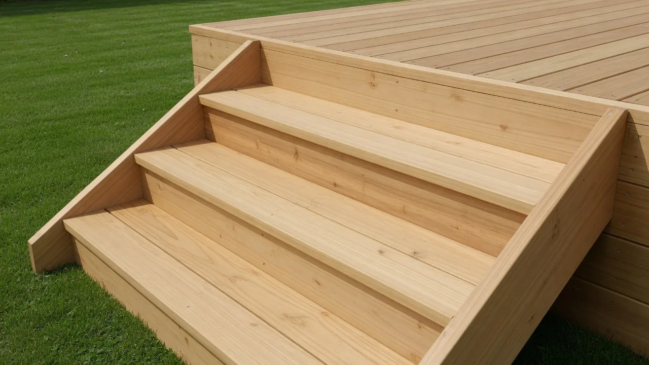 Example timber deck-steps